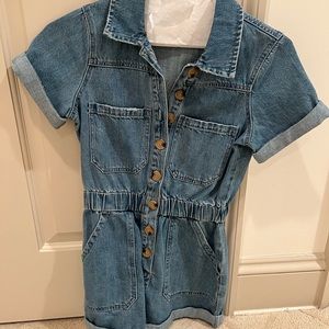 Show Me Your Mumu Denim Romper